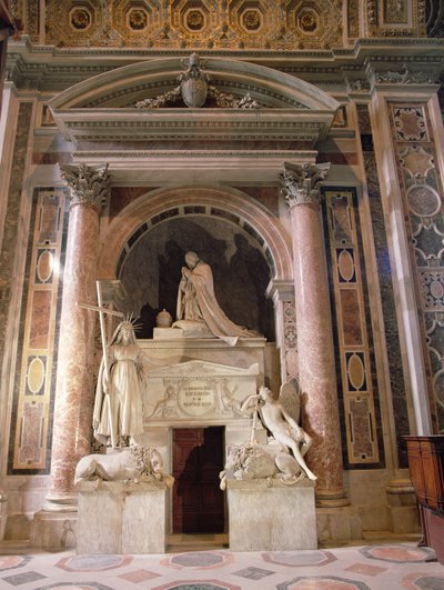 Tomba di Papa Clemente XIII, 1783-92 da Antonio Canova